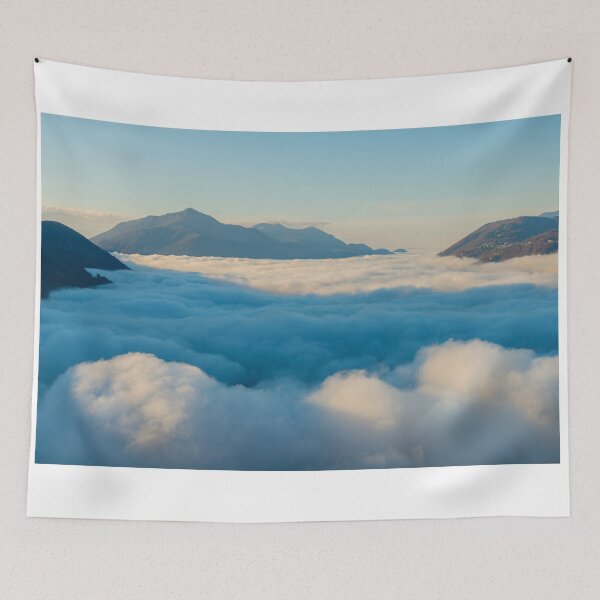 Item preview, Mountain Peak Above Cloudscape with Sunlight and Clear Sky in Lugano designed and sold by Mats Silvan.
