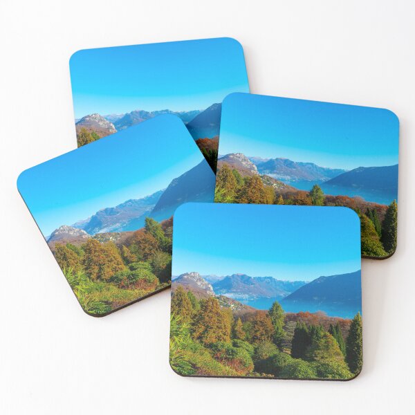 Item preview, Mountain View over Lake Lugano with Sunlight and Clear Sky in Lugano designed and sold by Mats Silvan.