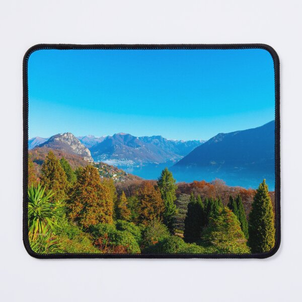 Item preview, Mountain View over Lake Lugano with Sunlight and Clear Sky in Lugano designed and sold by Mats Silvan.