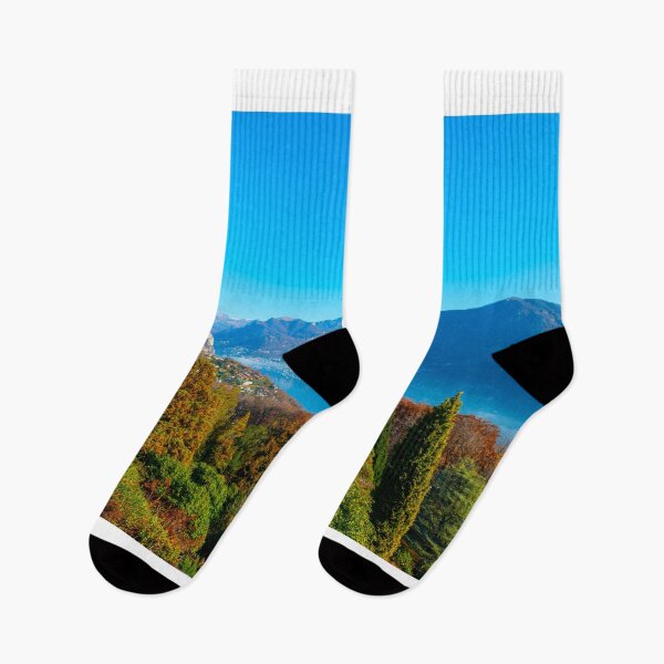 Item preview, Mountain View over Lake Lugano with Sunlight and Clear Sky in Lugano designed and sold by Mats Silvan.