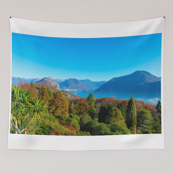 Item preview, Mountain View over Lake Lugano with Sunlight and Clear Sky in Lugano designed and sold by Mats Silvan.