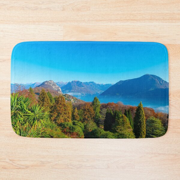 Item preview, Mountain View over Lake Lugano with Sunlight and Clear Sky in Lugano designed and sold by Mats Silvan.