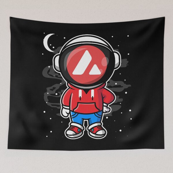 Item preview, Astronaut Hiphop Avalanche AVAX Coin To The Moon Crypto Token Cryptocurrency Blockchain Wallet designed and sold by AriellaGross.