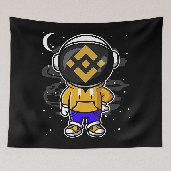 Item preview, Astronaut Hiphop Binance BNB Coin To The Moon Crypto Token Cryptocurrency Blockchain Wallet designed and sold by AriellaGross.