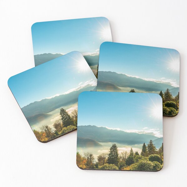 Item preview, Mountain View over Trees and Lake Lugano with Cloudscape with Sunbeam on Clear Sky in Lugano designed and sold by Mats Silvan.