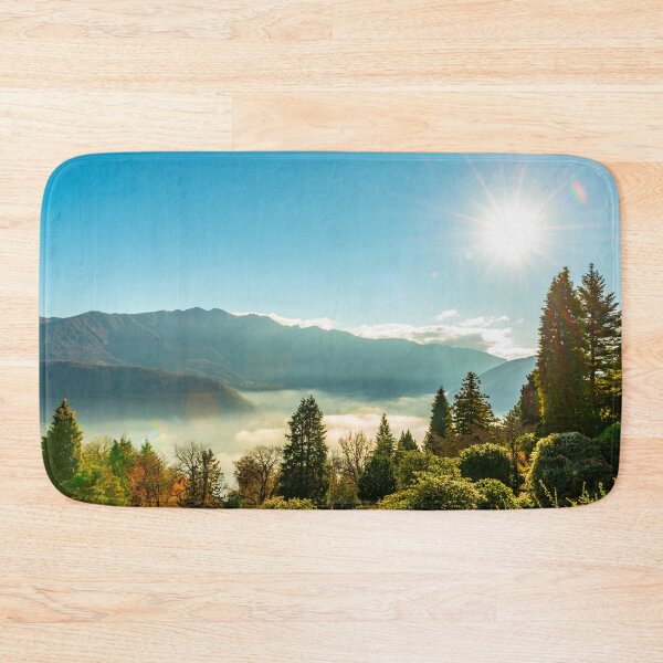 Item preview, Mountain View over Trees and Lake Lugano with Cloudscape with Sunbeam on Clear Sky in Lugano designed and sold by Mats Silvan.