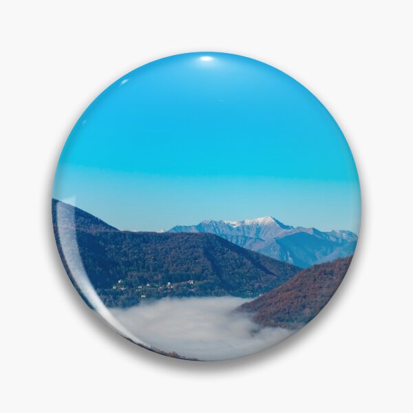 Item preview, Mountain Range on the Border to Italy on Lake Lugano with Cloudscape and Sunlight on a Clear Sky in Caslano designed and sold by Mats Silvan.