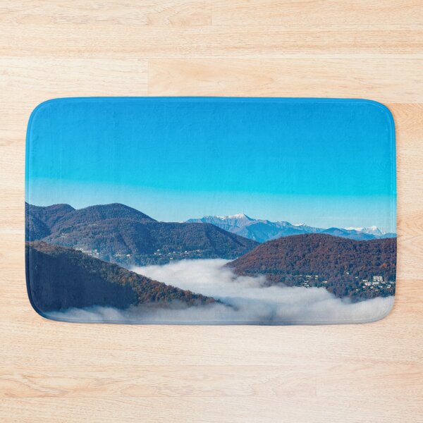 Item preview, Mountain Range on the Border to Italy on Lake Lugano with Cloudscape and Sunlight on a Clear Sky in Caslano designed and sold by Mats Silvan.