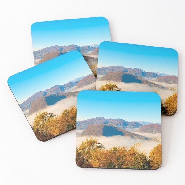 Item preview, Mountain Range on the Border to Italy on Lake Lugano with Cloudscape and Sunlight on a Clear Sky in Caslano designed and sold by Mats Silvan.