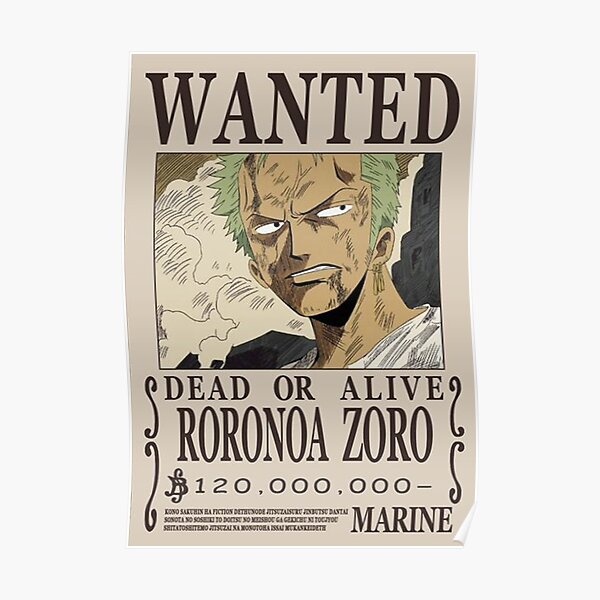 affiche de roronoa zoro Poster
