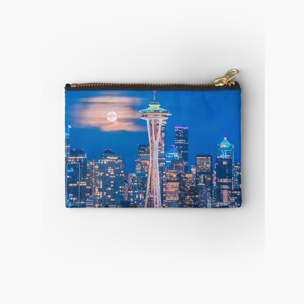 Item preview, Seattle Skyline at Night designed and sold by Sofia-Draws.