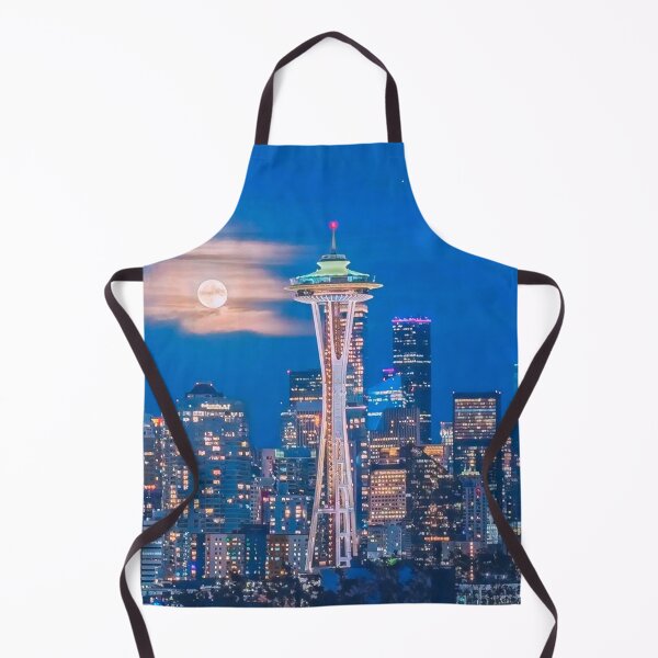 Item preview, Seattle Skyline at Night designed and sold by Sofia-Draws.