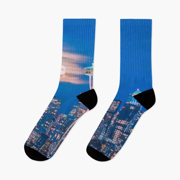 Item preview, Seattle Skyline at Night designed and sold by Sofia-Draws.
