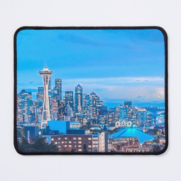 Item preview, Seattle City Skyline at Night designed and sold by Sofia-Draws.