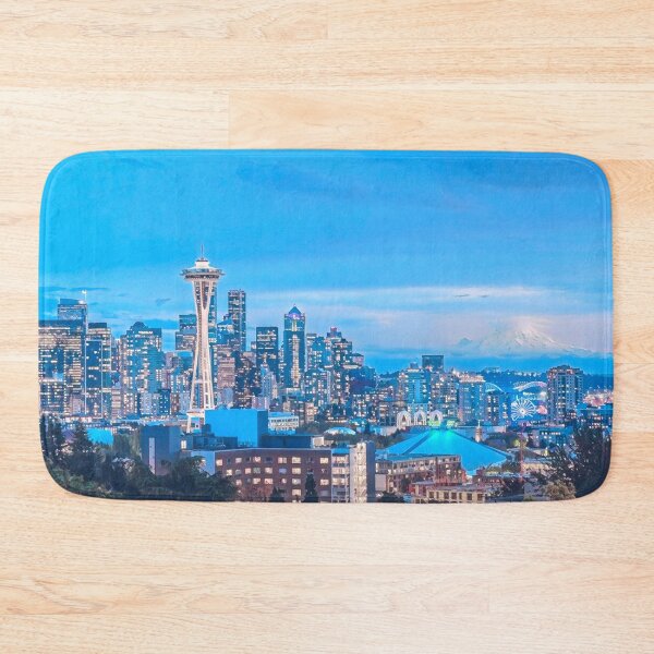 Item preview, Seattle City Skyline at Night designed and sold by Sofia-Draws.