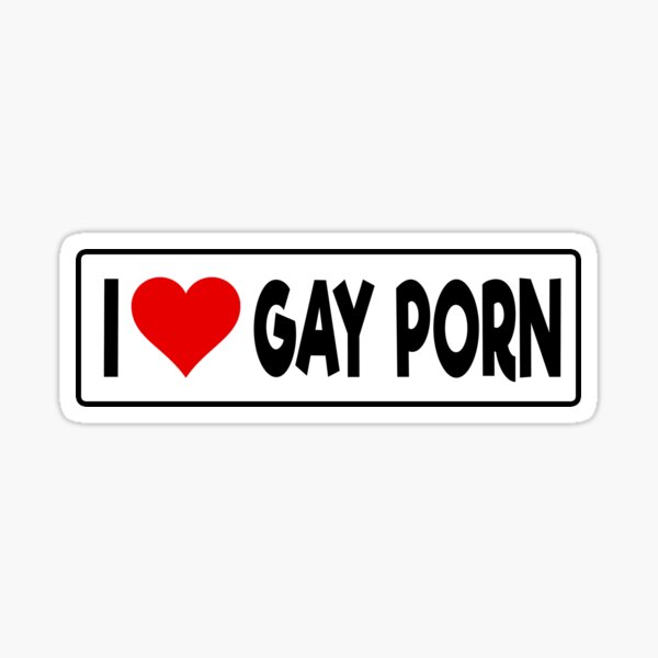 i love gay porn hard hat sticker