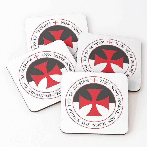 Item preview, The Knights Templar Cross Christian Crusader Seal Motto Tee designed and sold by stearman.