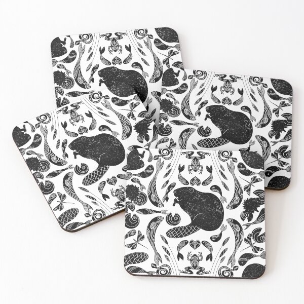 Item preview, Linocut Danube Beaver designed and sold by Alexandra Hrincu.