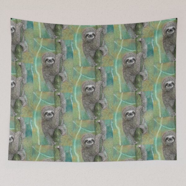 Item preview, The Portrait of a Cute Sloth designed and sold by LanLanGallery.