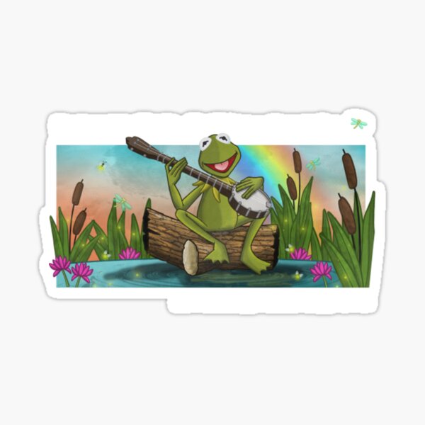 Vista previa del artículo con la obra «Kermit The Frog Rainbow Connection», diseñado y vendido por MandyWeier.