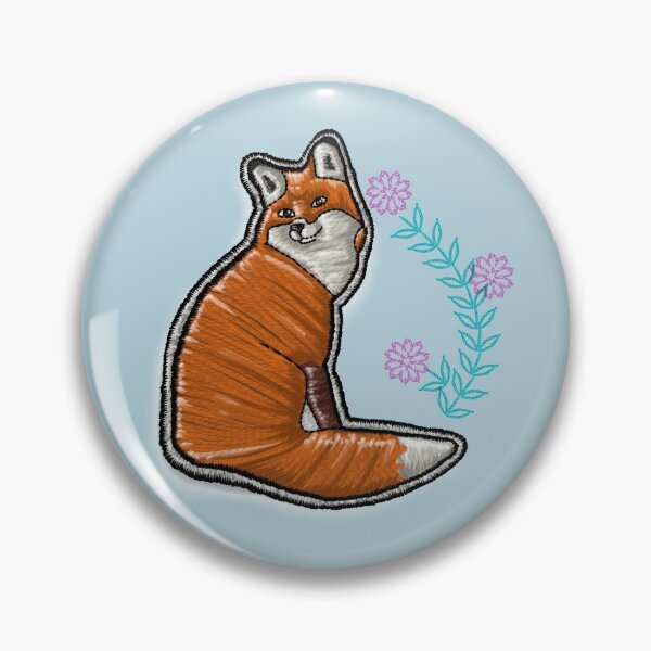 Item preview, Embroidery style fox designed and sold by MysticBohemia.