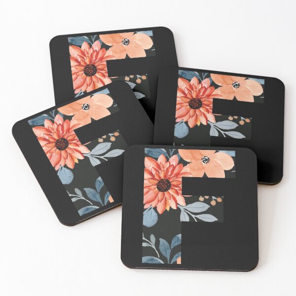 Item preview, Black Flower Designed Letter F designed and sold by LitterArt.