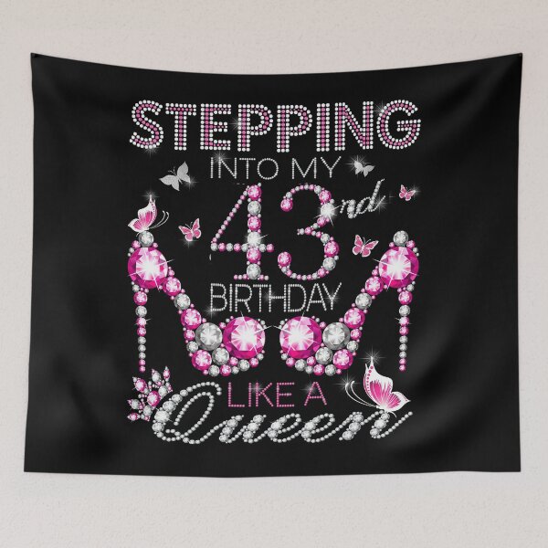 Item preview, Stepping Into My 43rd Birthday Like A queen  43rd birthday Gift Birthday boss Stepping Into My Birthday gift Like A Boss designed and sold by jojocat90.
