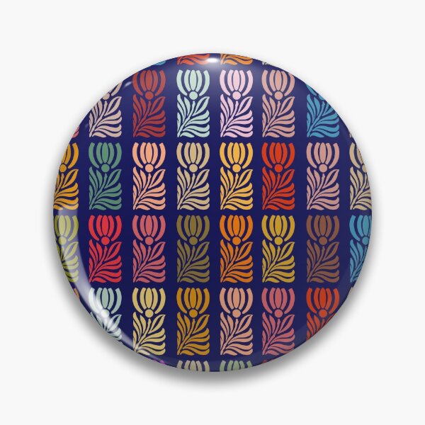 Item preview, Art Deco Tulips Stencil Flowers Multicolored Pattern designed and sold by Anna Lemos.