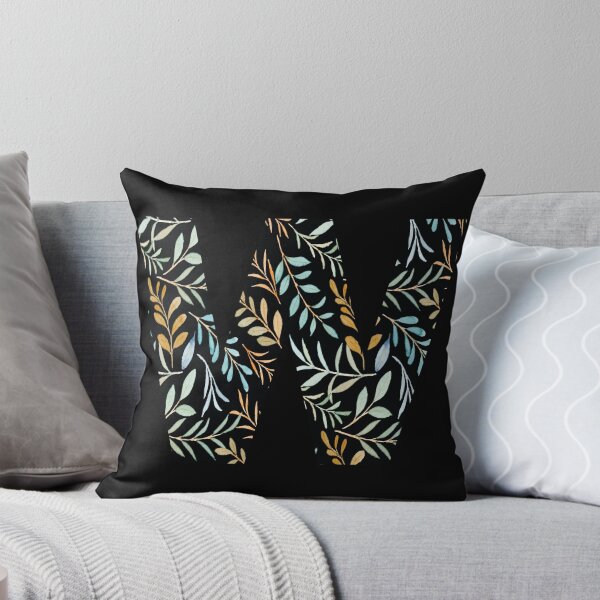 Item preview, Black Art Flower Designed Letter W designed and sold by LitterArt.