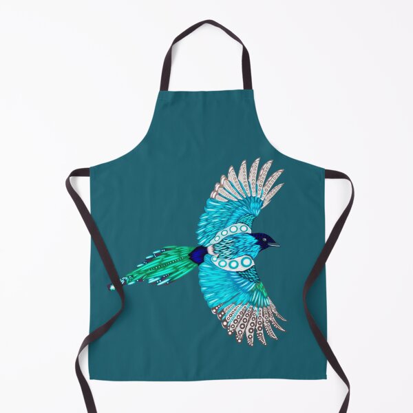 Item preview, Australian Magpie Abstract Tropical Trippy Bird Totem designed and sold by Sampda Mago.