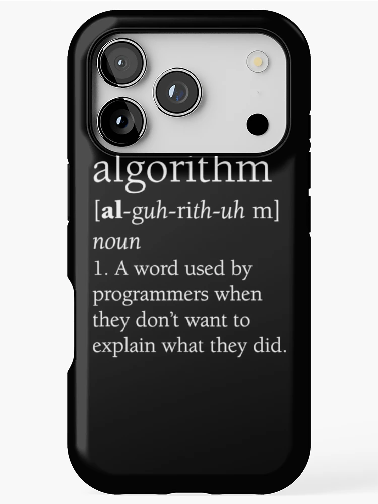 Thumbnail 1 of 4, iPhone Case, Retro Funny Computer Programmer Algorithm Definition Gift designed and sold by LPDankdesign.
