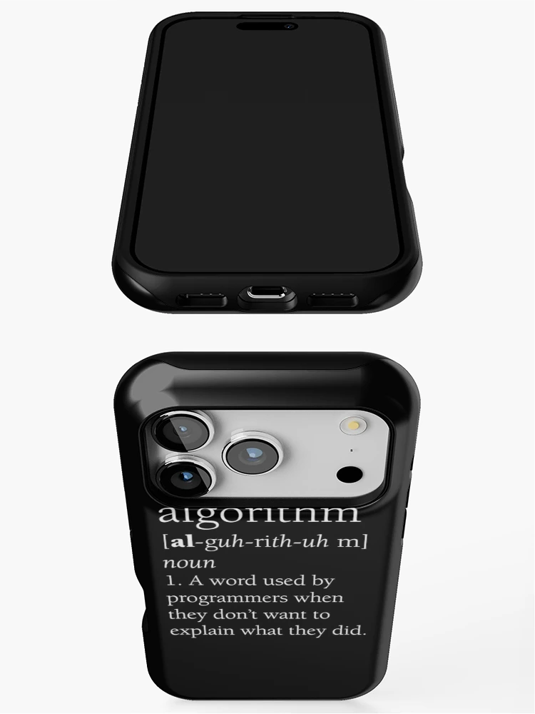 Thumbnail 3 of 4, iPhone Case, Retro Funny Computer Programmer Algorithm Definition Gift designed and sold by LPDankdesign.