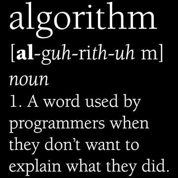 Artwork thumbnail, Retro Funny Computer Programmer Algorithm Definition Gift by LPDankdesign