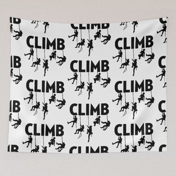 Aperçu de l'œuvre Born to Climb, Mountain Hiking Rock Climbing Heartbeat Funny Art Design Happy Apparel Essential Inspiration Joy Mood Funny créée et vendue par DesignByHeartUK.