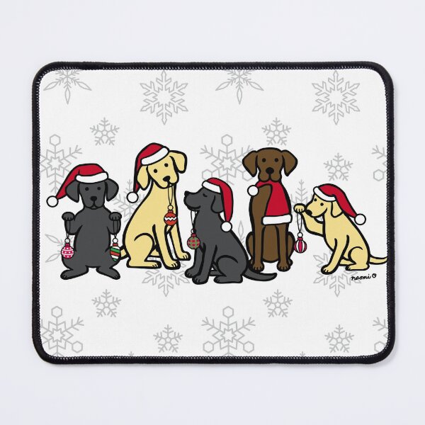 Item preview, Christmas Five Labradors designed and sold by HappyLabradors.