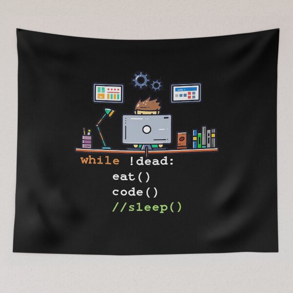 Item preview, Retro Computer Science Python Programmer Eat Code Sleep designed and sold by TNMankdesign.