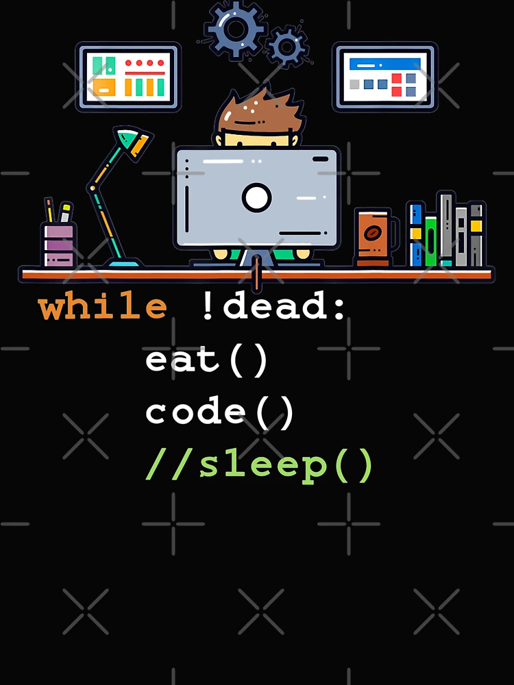 Thumbnail 4 of 4, Boxy T-Shirt, Retro Computer Science Python Programmer Eat Code Sleep designed and sold by TNMankdesign.