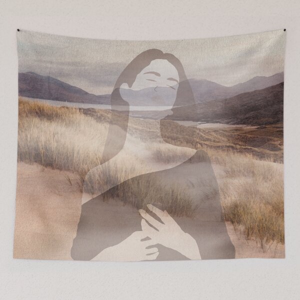 Item preview, Mysterious girl loch Brora #folkart #illustration designed and sold by MerleCallesen.