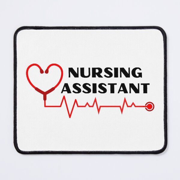 Item preview, Nursing Assistant with stethoscope heartbeat (black text)- CNA - certified nursing assistant designed and sold by CaitU.