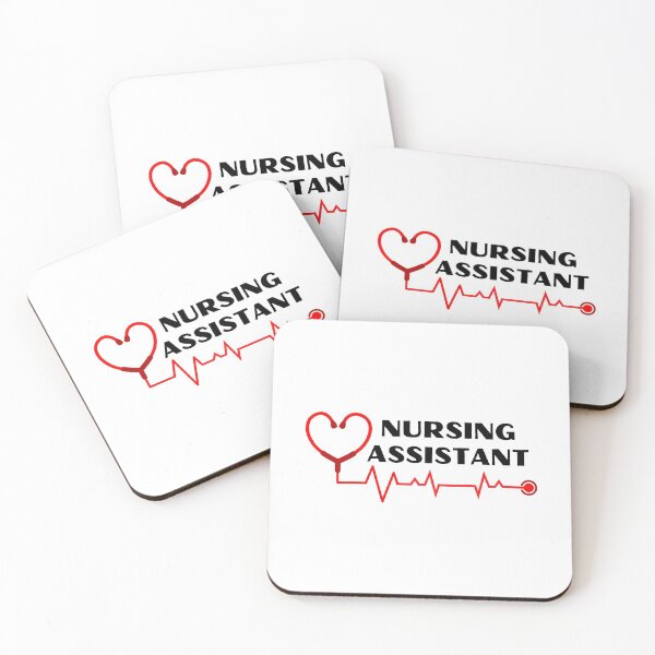 Item preview, Nursing Assistant with stethoscope heartbeat (black text)- CNA - certified nursing assistant designed and sold by CaitU.