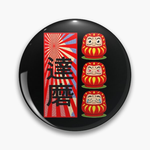 Daruma Doll enamel pin - Japanese lucky charm lapel pin – LeonRomer