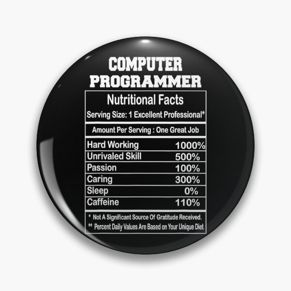 Item preview, Retro Funny Computer Programmer Nutritional Facts Gift designed and sold by LPDankdesign.