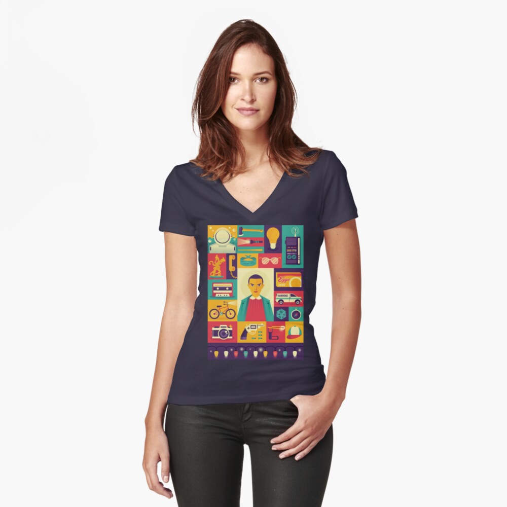Item preview, Fitted V-Neck T-Shirt designed and sold by risarodil.