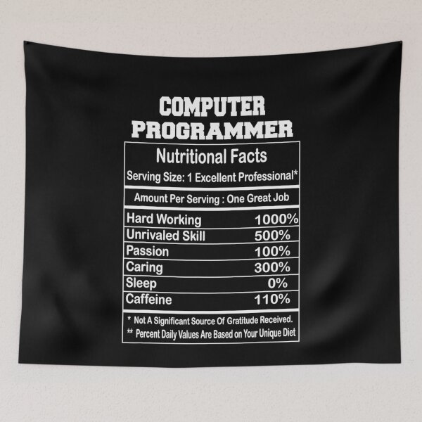 Item preview, Retro Funny Computer Programmer Nutritional Facts Gift designed and sold by LPDankdesign.