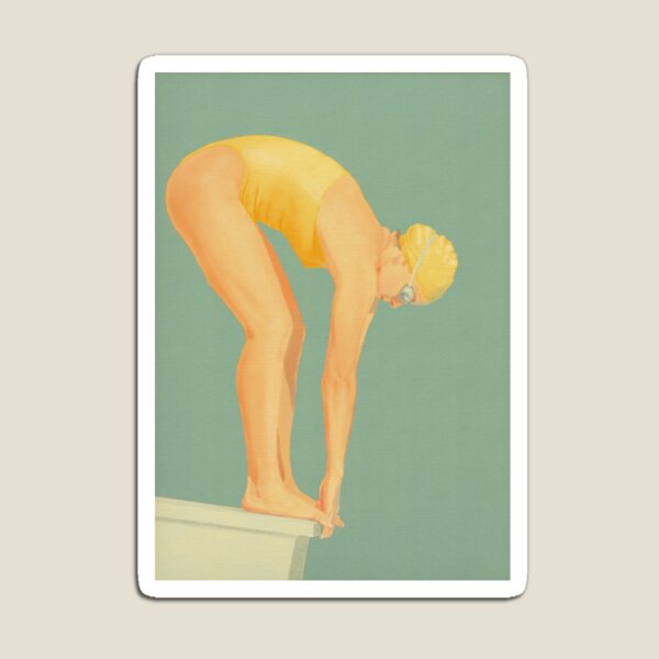 Item preview, swimmer wall decor, swimmer, diving, swim coach gift, woman in a swimsuit, womens sports art designed and sold by 21SD21art.