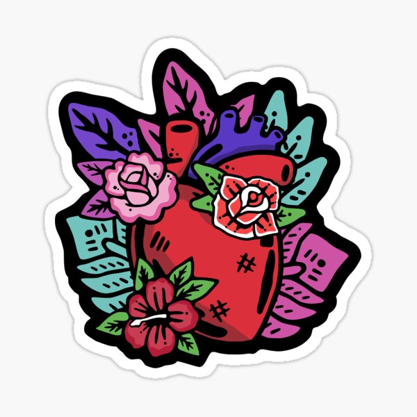 Blooming Heart Sticker