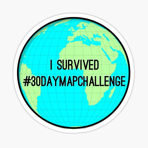 I survived #30DayMapChallenge Sticker