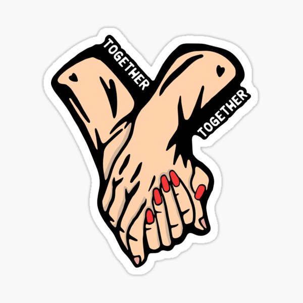 Holding hands Sticker
