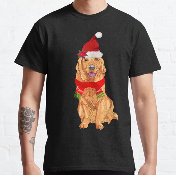 Cute Preppy Golden Retriever Christmas Jeep - Golden Retriever