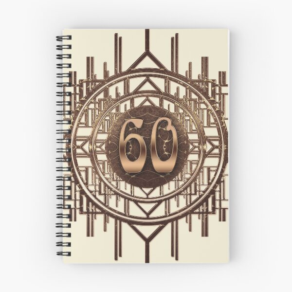 Item preview, Retro Art Deco design with vintage art nouveau number 60 designed and sold by Xarah.
